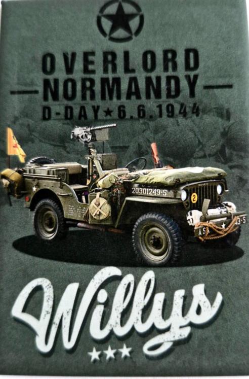 MAGNET JEEP WILLYS  D.DAY 6.6. 1944  OVERLORD NORMANDY