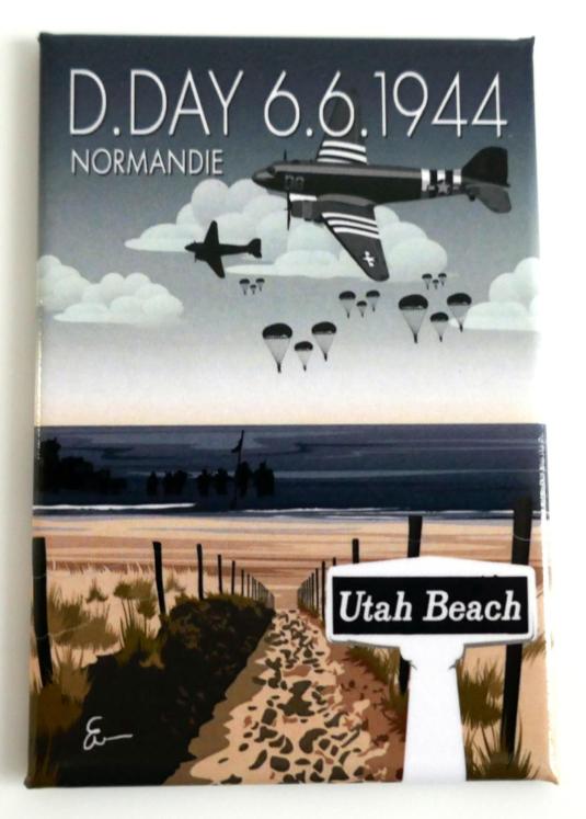 MAGNET METAL D.DAY 6.6 1944 UTAH BEACH NORMANDIE