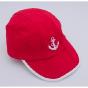 CASQUETTE adulte  rouge brodée ancre marine  blanche